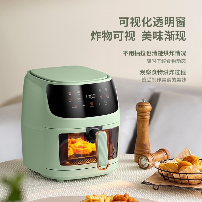 8L Visual Multi-Function Household Air Fryer, Cross-Border Wholesale Smart Color Touch Screen Air Fryer OEM