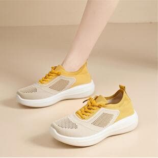 2026 Summer New Style, Knitted Breathable Lightweight Slip-On Casual Sports Shoes, Soft Sole Comfortable Slip-Resistant Walking Mesh Shoes