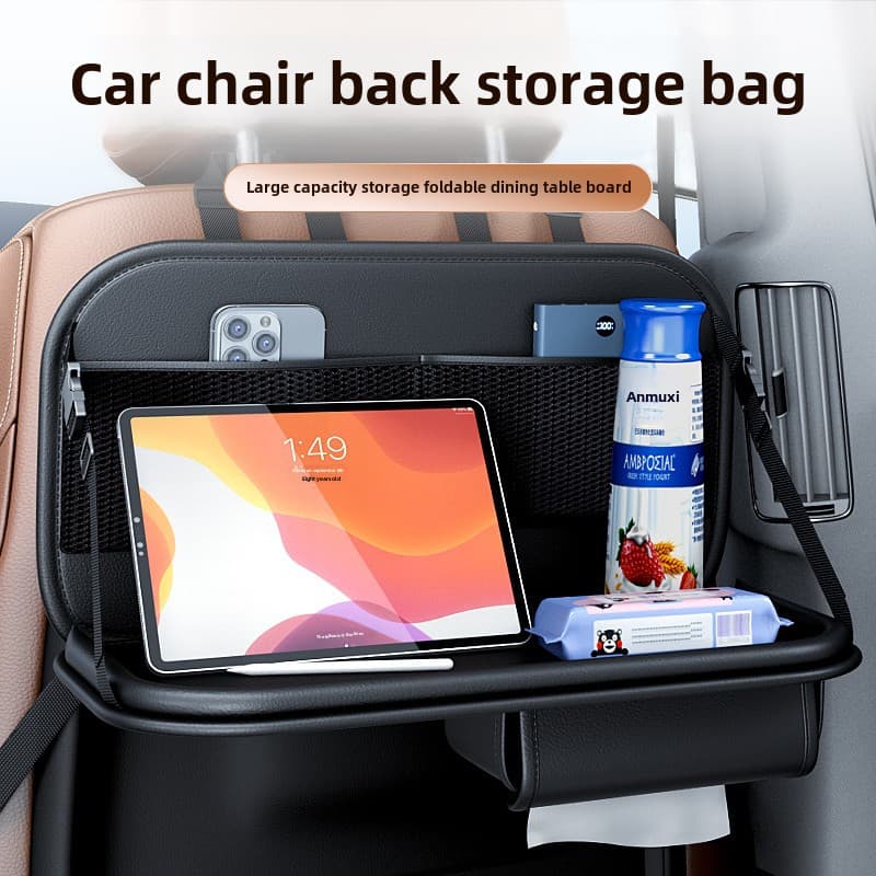Car Back Organizer - Rear Storage Table & Tray for Vehicles