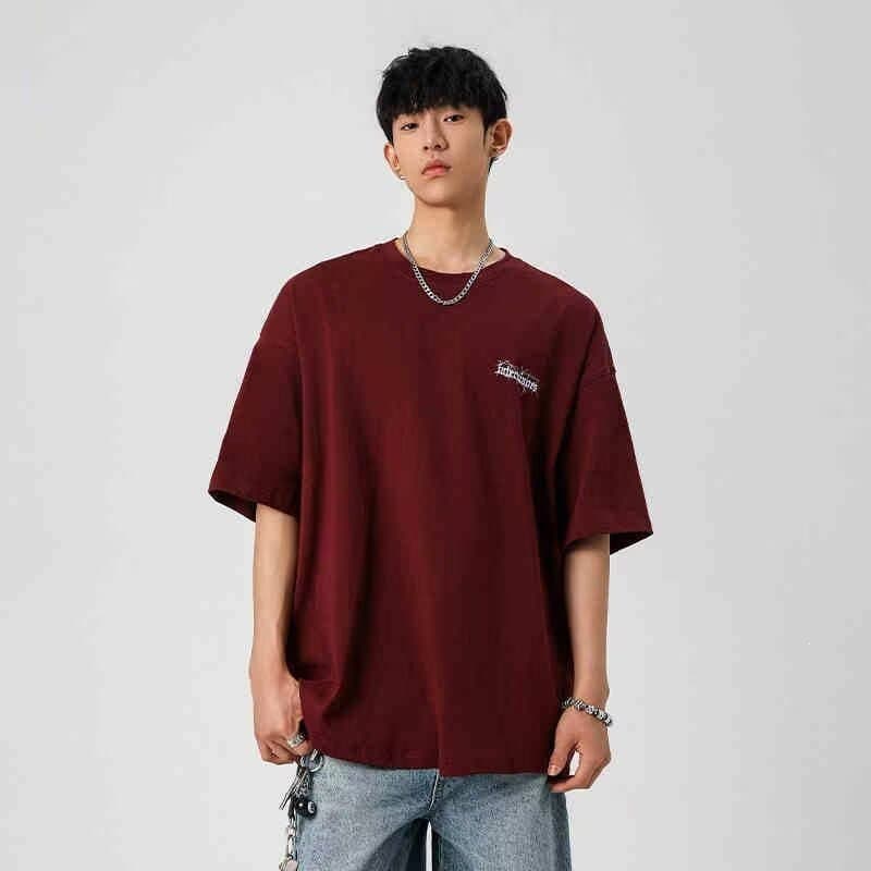 Short Sleeve T-Shirt Men Summer Ins Trendy Brand 2026 Hong Kong Style Loose Half Sleeve Top American Student Round Neck Tee