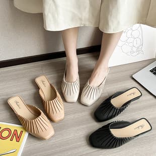2026 New Style Closed-Toe Half Slippers for Women, Viral on Douyin and Kuaishou, Summer Slip-On Flat Non-Slip Women's Slippers