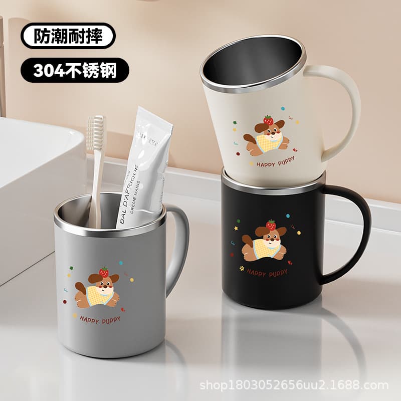 Guangdong Yuedis direct supply 304 stainless steel multi-purpose water cup household children's toothbrush cup high-looking mouthwash cup cross-border