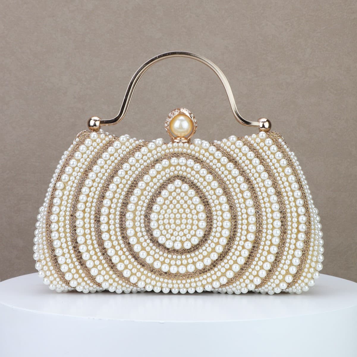 2026 New Light Luxury Pearl Handbag Celebrity Dinner Dress Bag High-end Handbag Diamond Crossbody Bag for Women