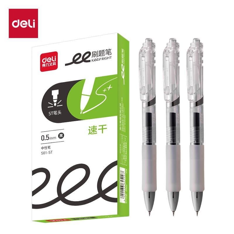 S01-ST quick-drying press personal gel pen 0.5mm ST head (black) (piece)