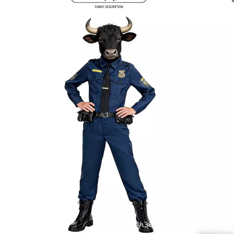 Chief Bogo Costume from Zootopia 2, Kids Judy Rabbit Cosplay Outfit, Nick Children's Clothing