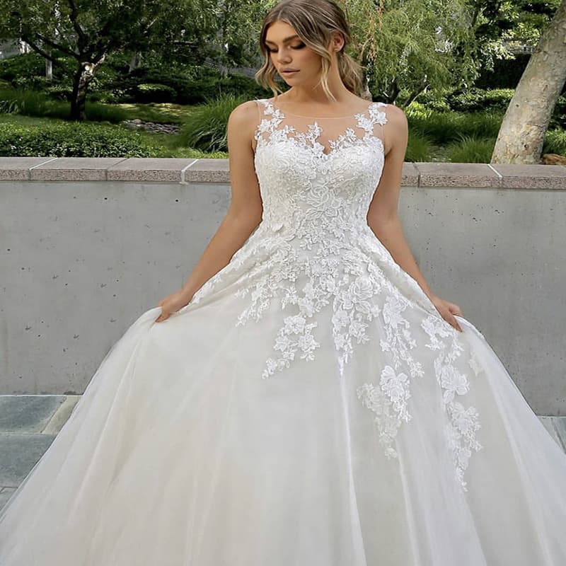 Foreign trade French sling slimming lace trailing wedding dress high-end dreamy forest travel photography lawn fairy wedding dress