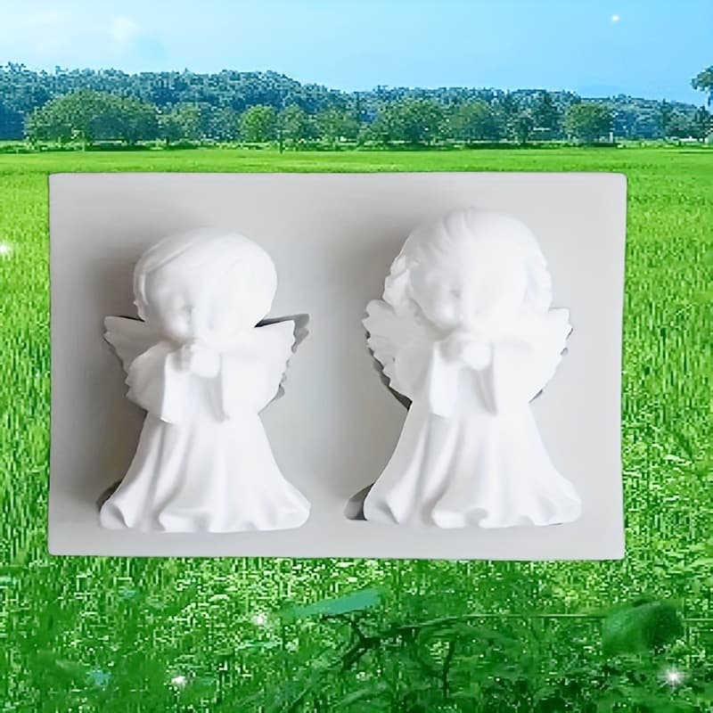 Hand-held Rose Angel Handmade Soap Silicone Mold Drop Mold Sugar Chocolate Cake Crystal Plaster Mold