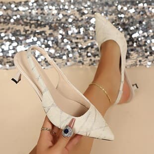 French Girl High Heels Thin Heel Sexy Versatile Black Women Shoes Pointed Toe Single Shoes Elegant Closed Toe One-Strap Sandals