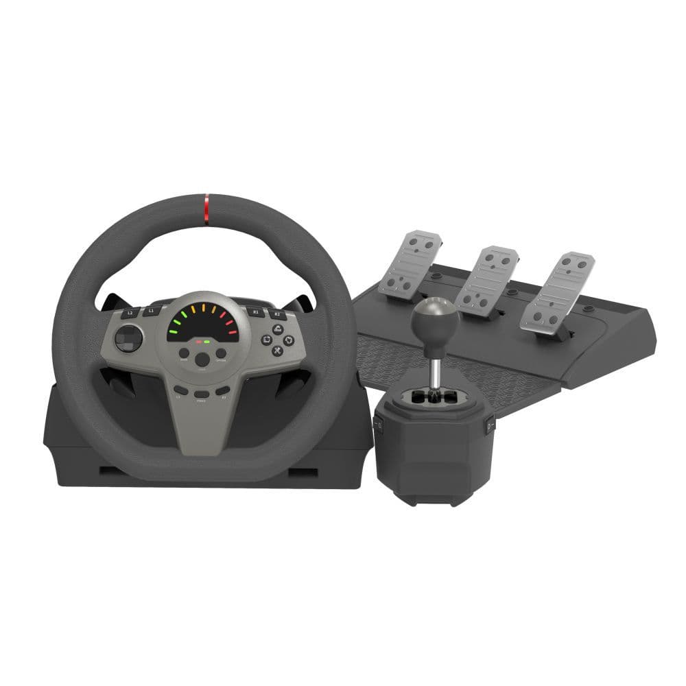 Three-Pedal Racing Steering Wheel for PS4, PC, Xbox, Switch Racing Game Car Simulation Driving Wheel