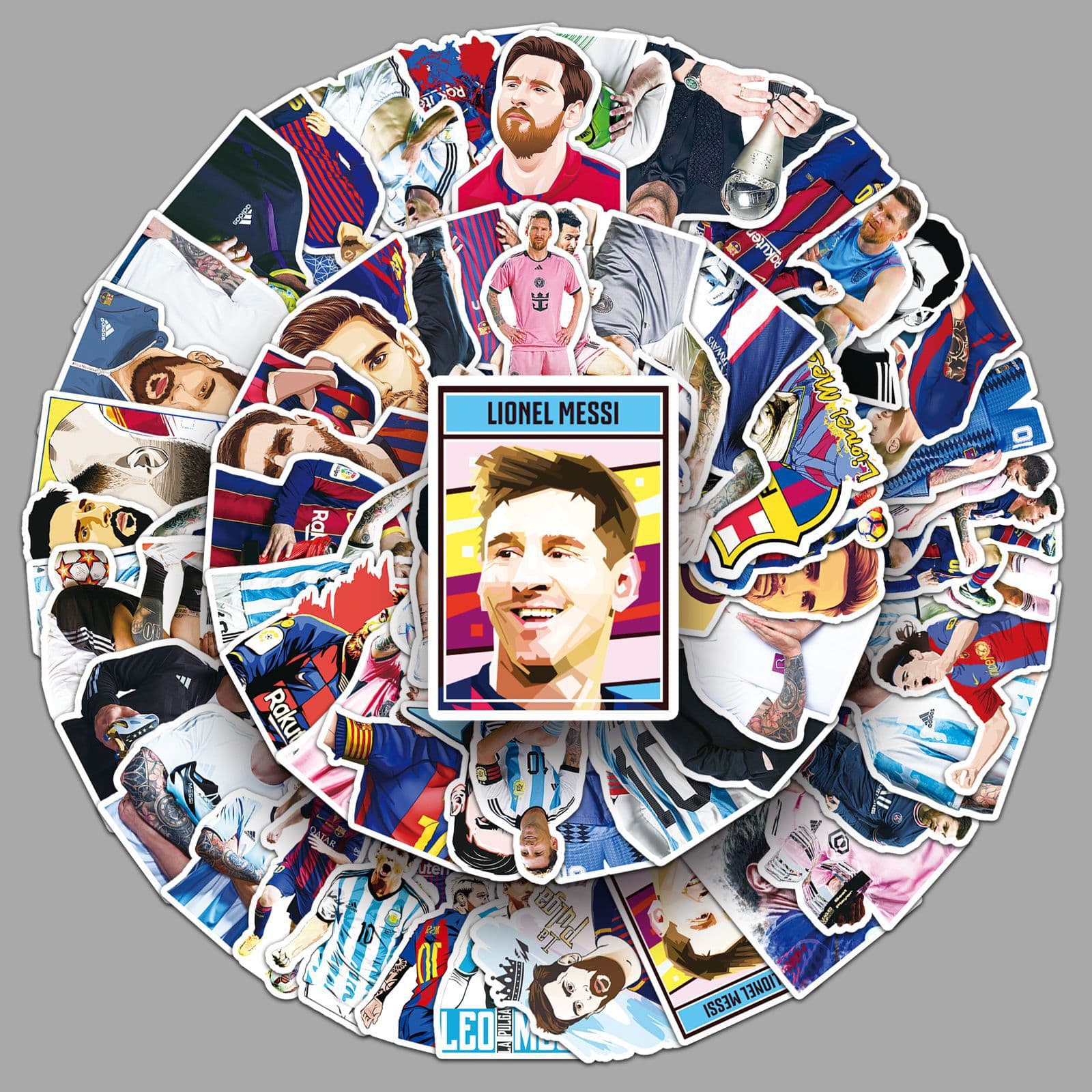 Messi Stickers Waterproof Decorative Phone Case Luggage Decals Sports Athlete Celebrity 101 Pcs Adorable Printedstickers