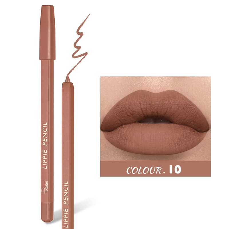 Cross-border Pudaier Lip Liner Pen Waterproof Non-stick Matte Lip Pencil Lip Liner Makeup Wholesale Hot Sale