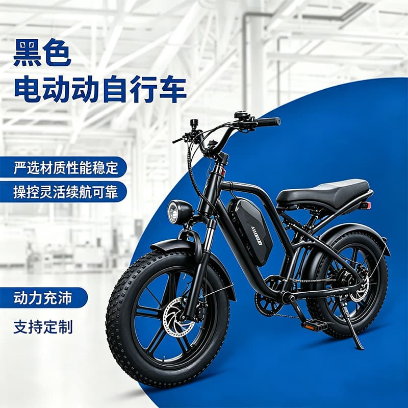 16 Inch 4.0 Snow Electric Assist Bike Beach 48V Fat Tire Electric Bike Variable Speed Off-Road Cross-Border Mountain Electric Bike