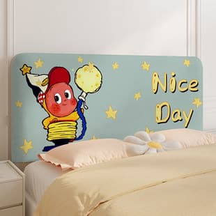 Star Character Bed Head Cover Cartoon Cute Bed Head Cover All Seasons Universal Bedroom Bed Head Full Wrap Dustproof Protective Cover