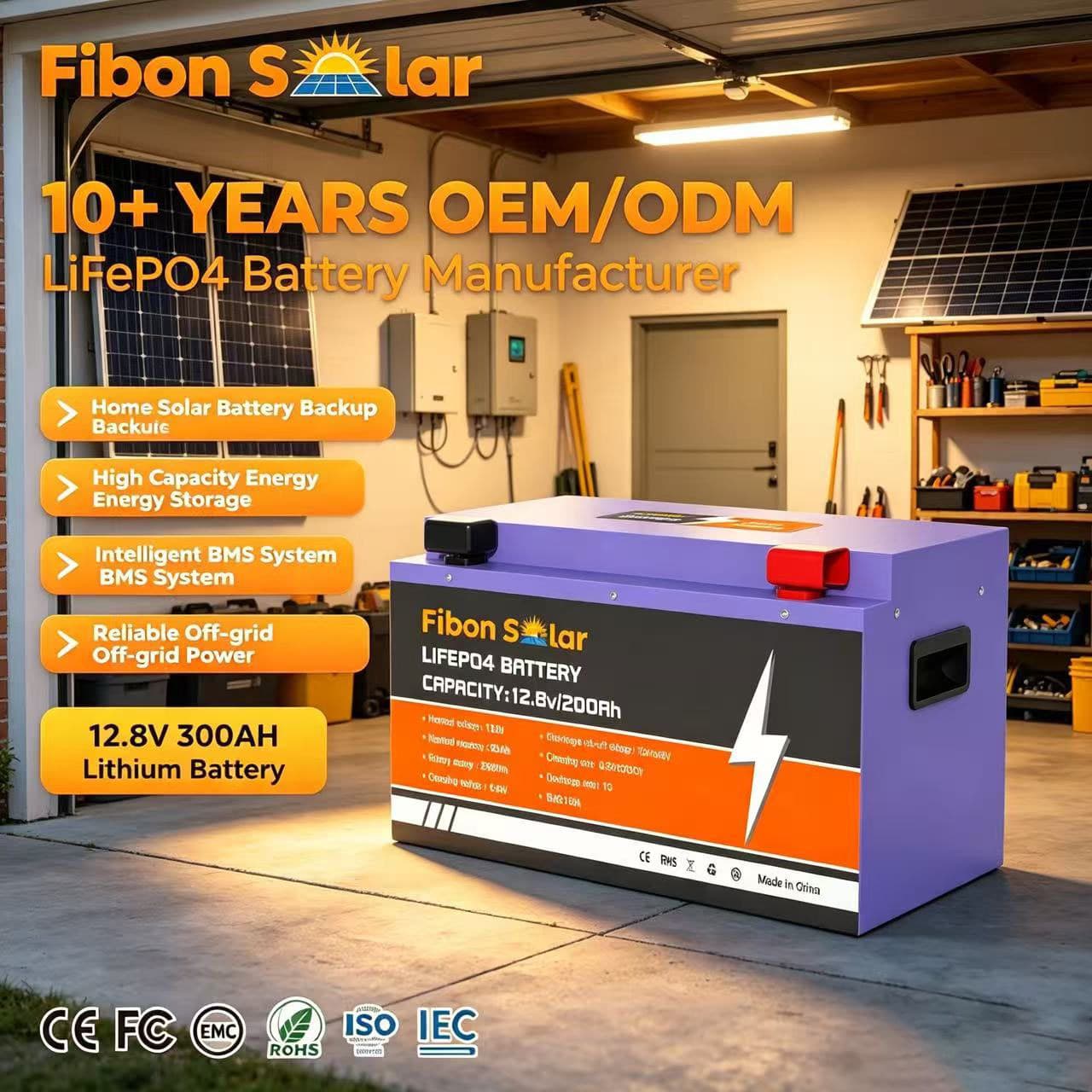 Energy storage lithium iron phosphate battery 100Ah 200Ah 300Ah LiFePO4 Lithium Battery