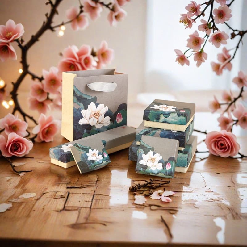 High-End Retro Gold Jewelry Storage Box Ring Bracelet Jewelry Gift Packaging Box Square Accessory Storage Box