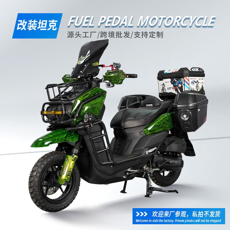 Export Direct Supply Custom Modified Tank Foreign Model Adult Commuting Scooter Fuel Complete Vehicle Wholesale