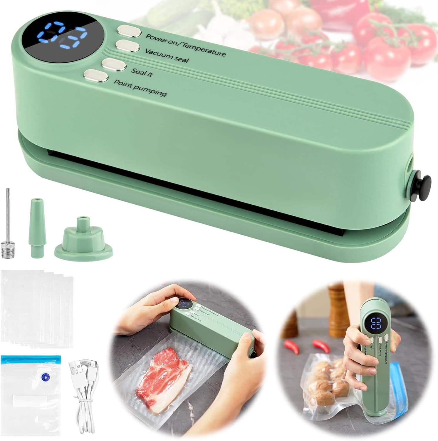 Mini Sealer Cross-Border Vacuum Sealer Household Food Freshness Sealing Machine Portable Outdoor Rechargeable Sealer