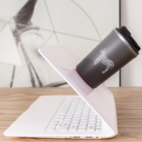 Creative milk tea non-pour cup coffee milk tea non-pour cup short generation 304 stainless steel liner tea cup water cup