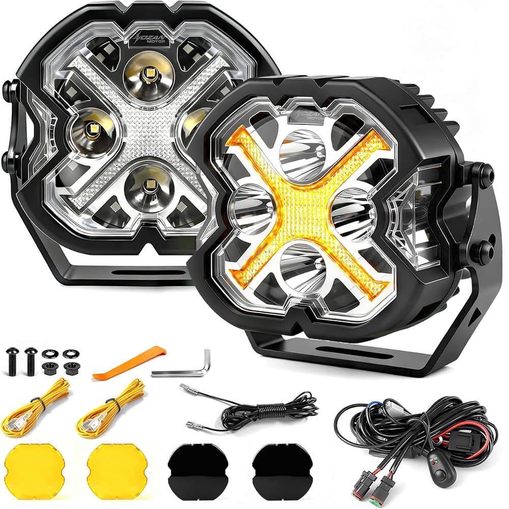 Universal X-Blade 6-Inch Super Bright Off-Road LED Light Bar for Jeep Wrangler A-Pillar Front Bumper Auxiliary Fog Light