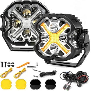 Universal X-Blade 6-Inch Super Bright Off-Road LED Light Bar for Jeep Wrangler A-Pillar Front Bumper Auxiliary Fog Light