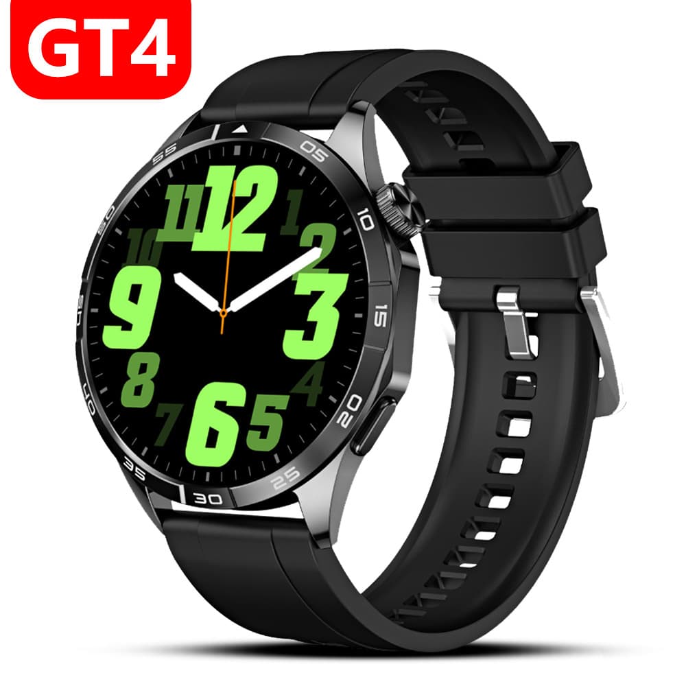 Cross-Border Hot Selling GT4 Smart Watch Round Screen HD Full Touch Bluetooth Calling Men's Watch4 Smart Watch