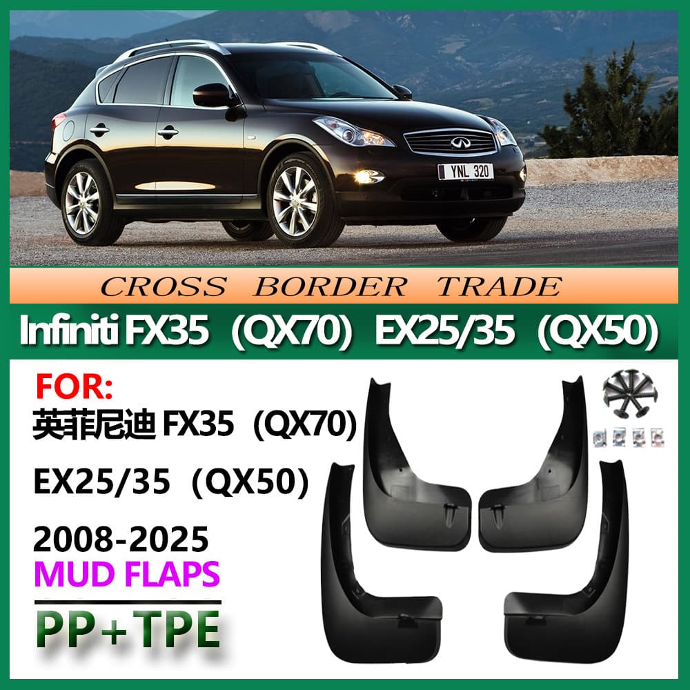 Compatible with 08-25 Infiniti FX35 QX70 Fender Liner 14 Infiniti EX25/35 QX50