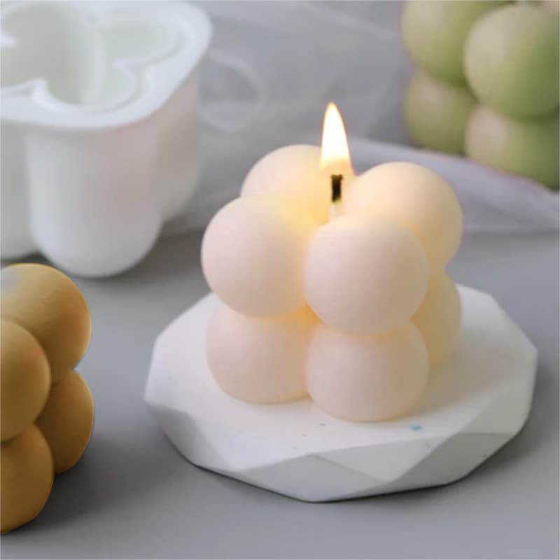 Magic Cube Silicone Mold DIY Single Aromatherapy Candle Mold Magic Ball Rubik's Cube Chocolate Mousse Cake Mold