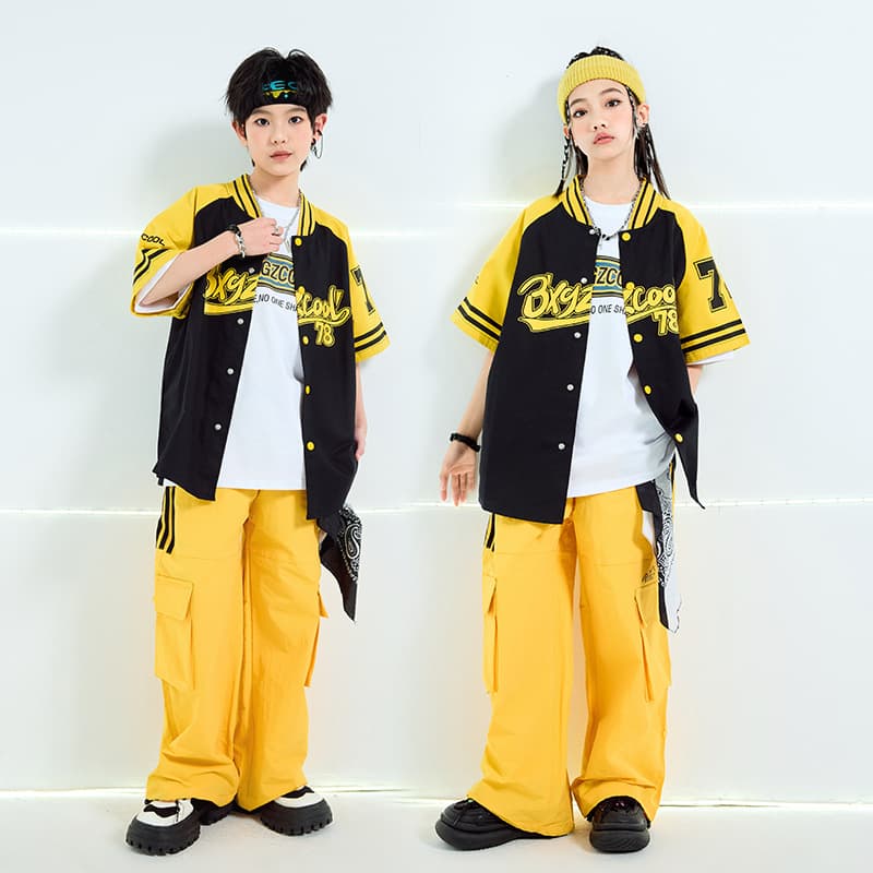 Hip Hop Kids Dancewear Performance Outfit Boys Set Children Street Dance Jazz Summer Fashion Brand