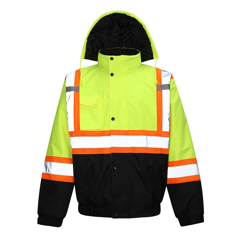 300D Oxford Fabric Waterproof Thickened Reflective Hooded Patrol Outdoor Workwear Cotton Jacket Wholesale Reflective Vest