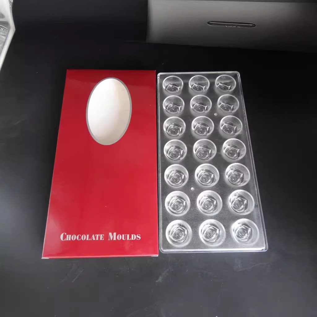 Zhenghui Transparent Plastic Chocolate Mold PC Chocolate Mold Baking DIY Rose Shape