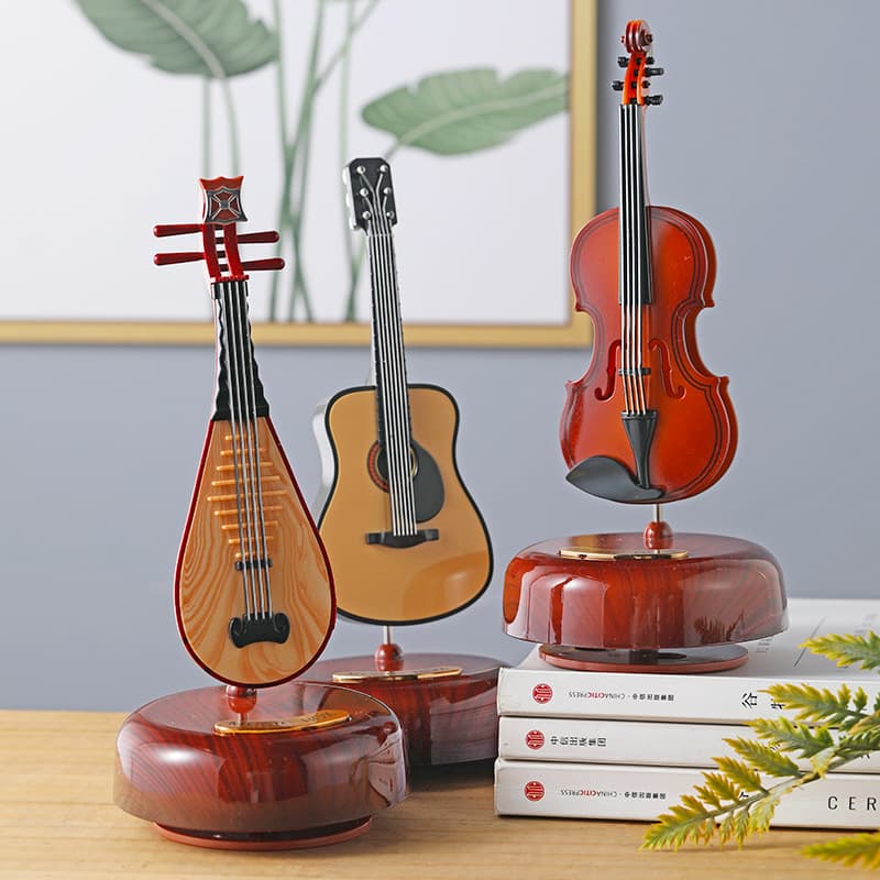 Piano-shaped Music Box Direct Sales Creative Gift for Friends, Couples, Birthday, Rotating Girl Music Box