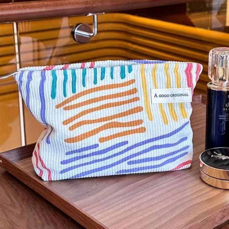 New Style Small Bag Women's Makeup Bag Fashion Striped Color Summer Autumn Casual Simple Lady Bag Wholesale