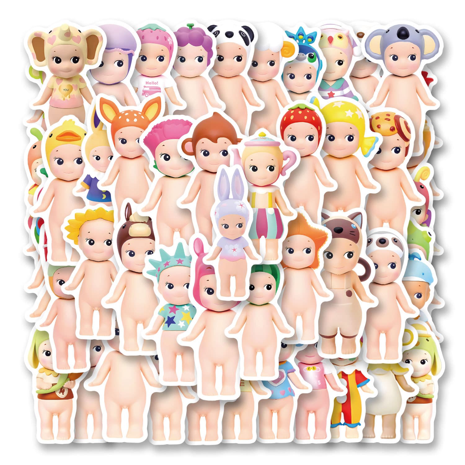 50 sheets Sonny Angle Doodle Stickers Decorative Scooter Laptop Waterproof Stickers