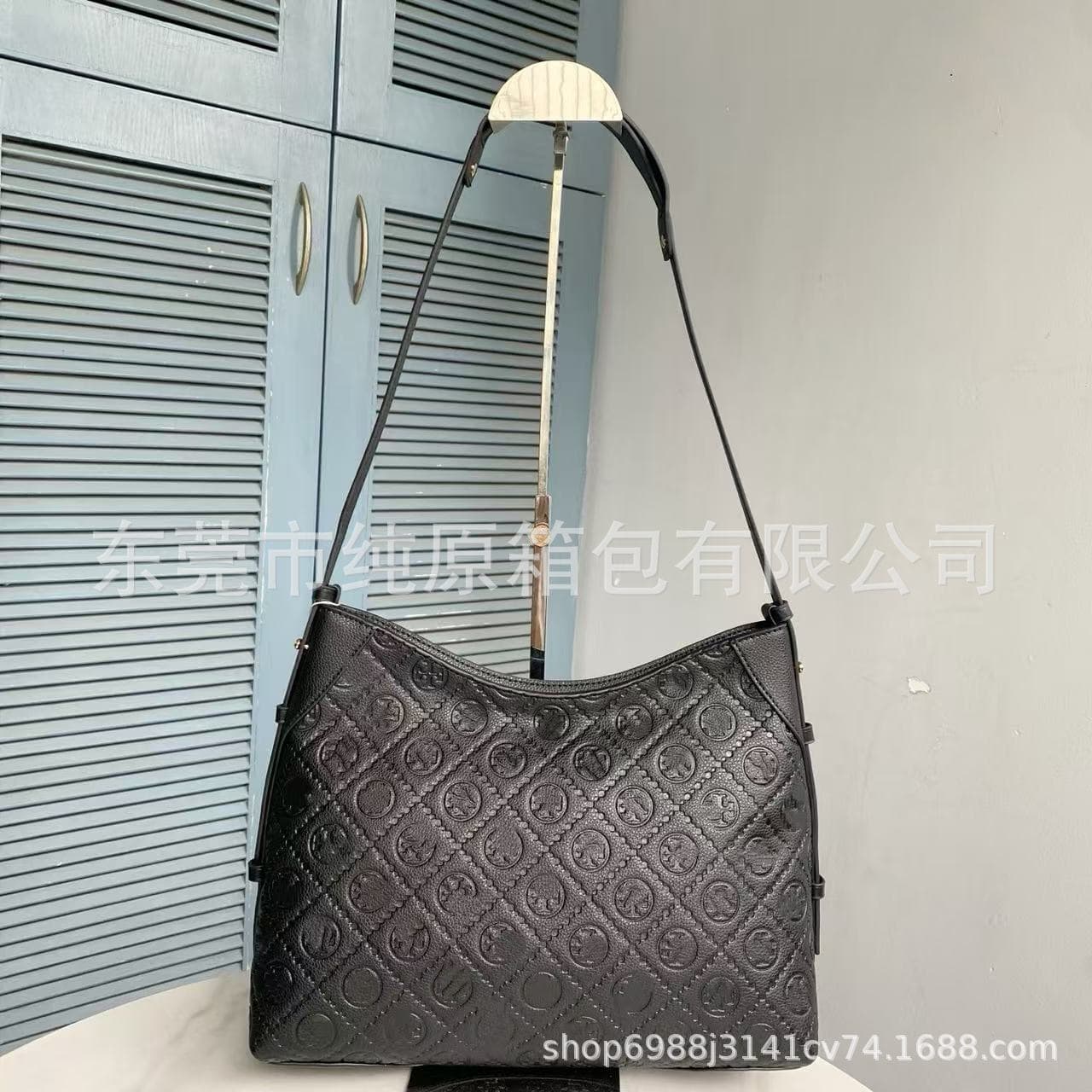 High-Quality TB New Women's Bag Vintage Monogram Crescent Underarm Horn Bag Shoulder Handbag Moon Crossbody Crescent Women's