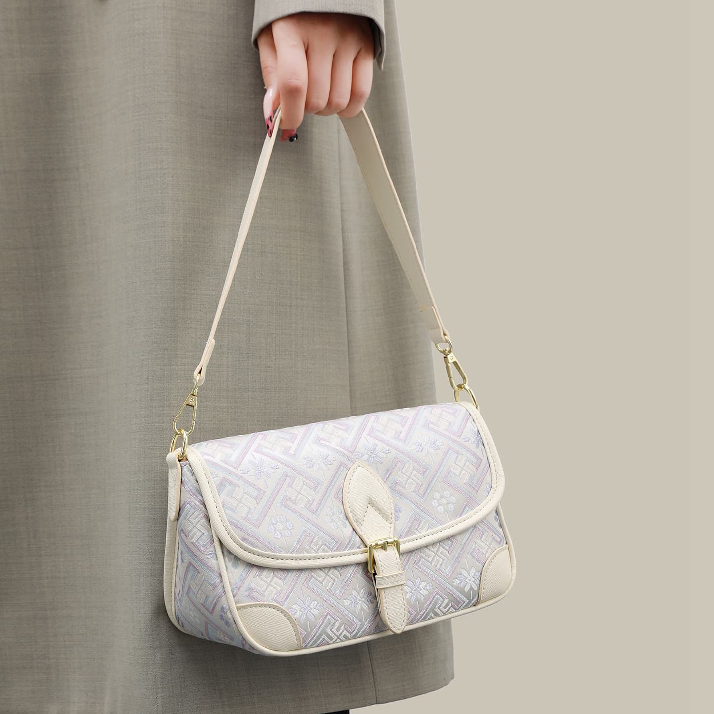 Guangxi Zhuangjin Intangible Heritage Women's Bag 2026 New Fashion Crossbody Bag Women's Versatile Women's Handbag National Style Shoulder Bag