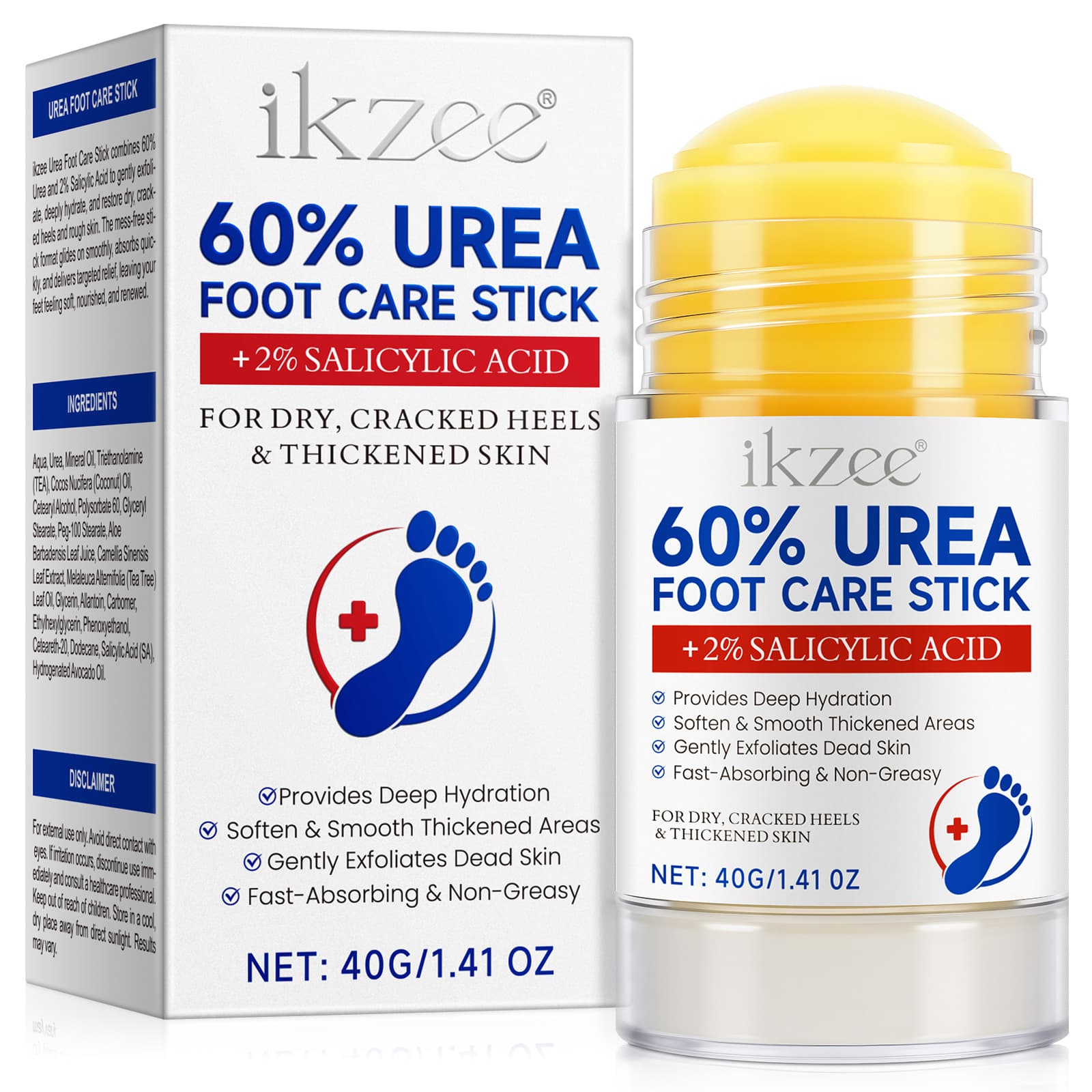 ikzee foot care cream sole moisturizing exfoliating foot care stick to prevent dryness and cracking, non-greasy 40g