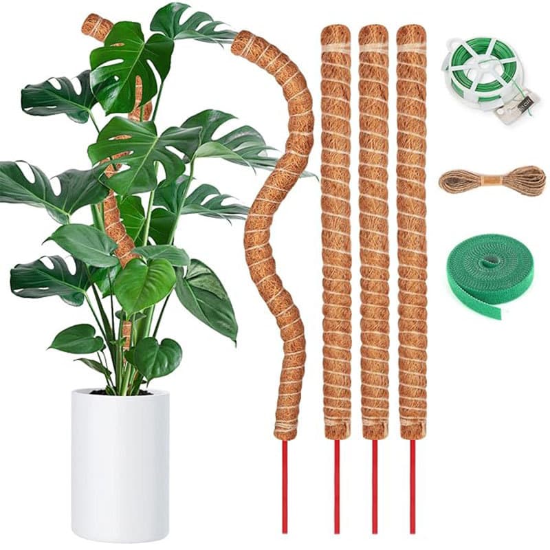 Bendable Moss Pole Plant Support Set Coconut Coir Fiber Climbing Plant Support Curved Coco Stick