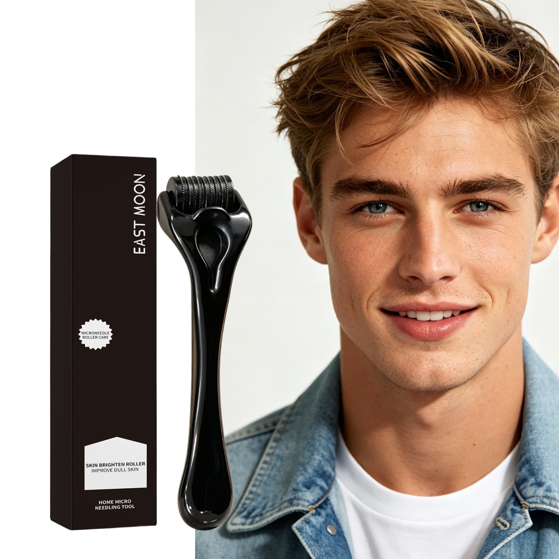EAST MOON skin care roller Men's facial care tool improves the absorption of skin care products and improves skin texture