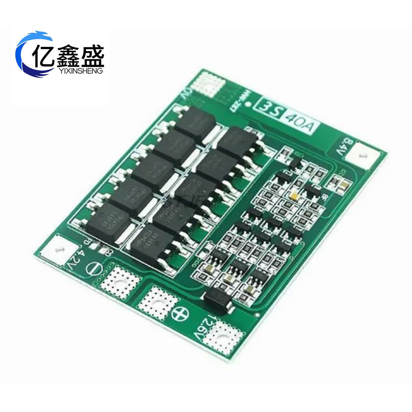 3S 11.1V 12.6V 18650 Lithium Battery Protection Board with Balancing, Can Start Electric Drill, 40A Current