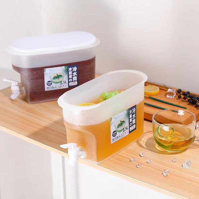 TikTok Viral Large Capacity Water Dispenser with Tap for Home Refrigerator, Beverage, Juice, Fruit Tea Pitcher, Iced Water Jug