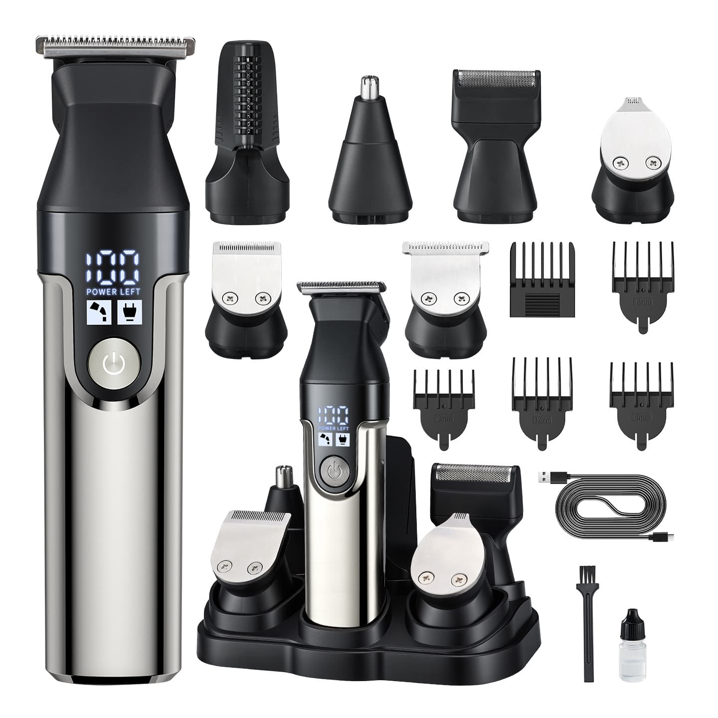 Cross-border Barber Shop Professional Electric Clipper Full Set Men's Engraving Shaver Trimmer Bald Head Hair Clipper