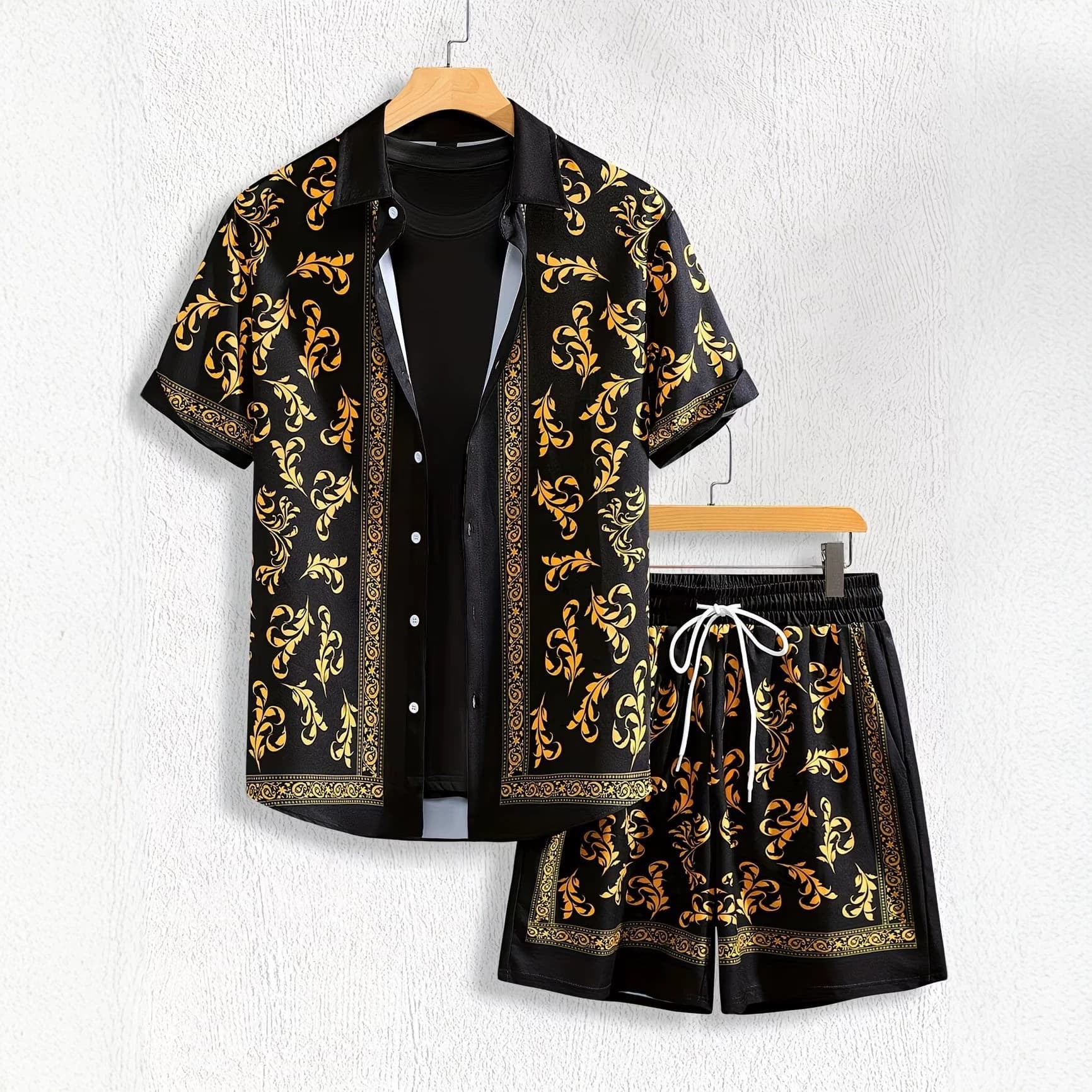 26 Summer Tropical 3D Digital Printed Short Sleeve Shirt Summer Men's Beach Vacation Loose Casual Cardigan Top
