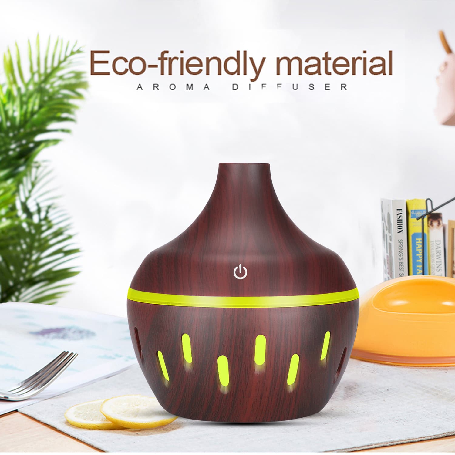 Creative wood grain humidifier usb home office portable humidifier mini car bedroom large capacity atomizer