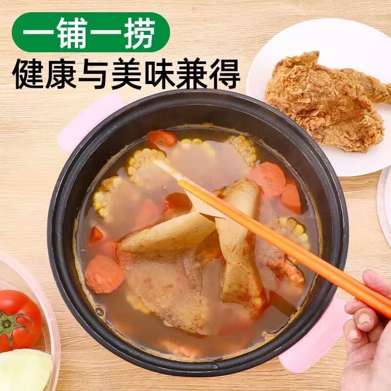 Soup Oil and Scum Removal Thickened Kitchen Oil Absorption Paper, Fried Barbecue Food Oil Absorption Paper, 50 Sheets Discount Pack