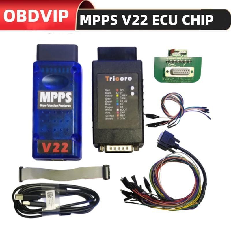 MPPS V22 + Tricore Adapter ECU Chip Tool Unlimited V22.2.3.5 ECU Programming