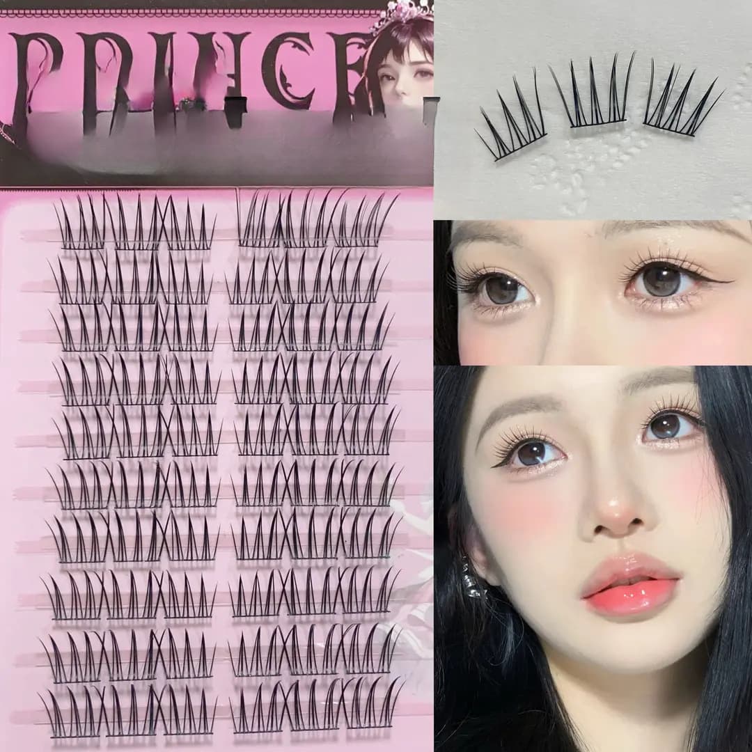 Glueless Jang Wonyoung Style Idol ACE False Eyelashes Trilogy Natural Simulation Sectional Natural Thick
