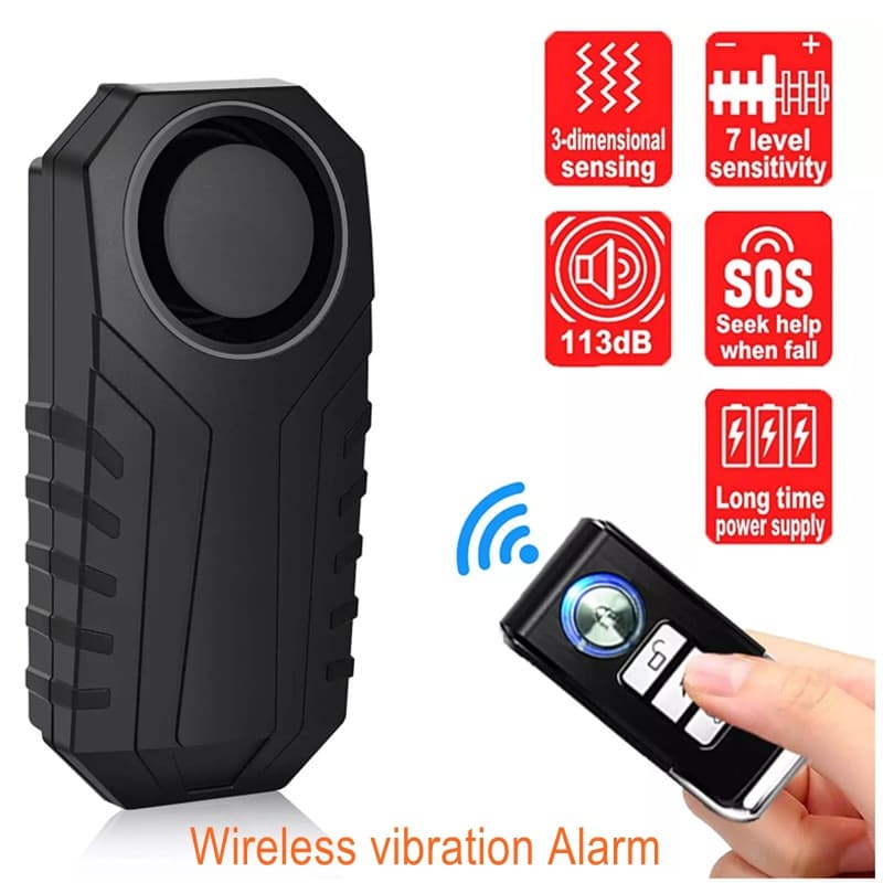 Motorcycle Bike Alarm Anti Theft Vibration Alarm IP65 113DB