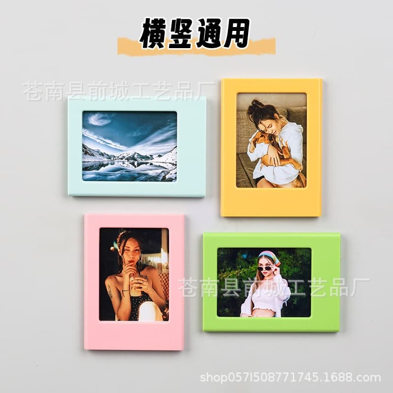 Cross-border Best-selling Polaroid 3-inch Magnetic Photo Frame Stand, Creative DIY Magnetic Fun Small Photo Frame, Transparent Hollow Frame