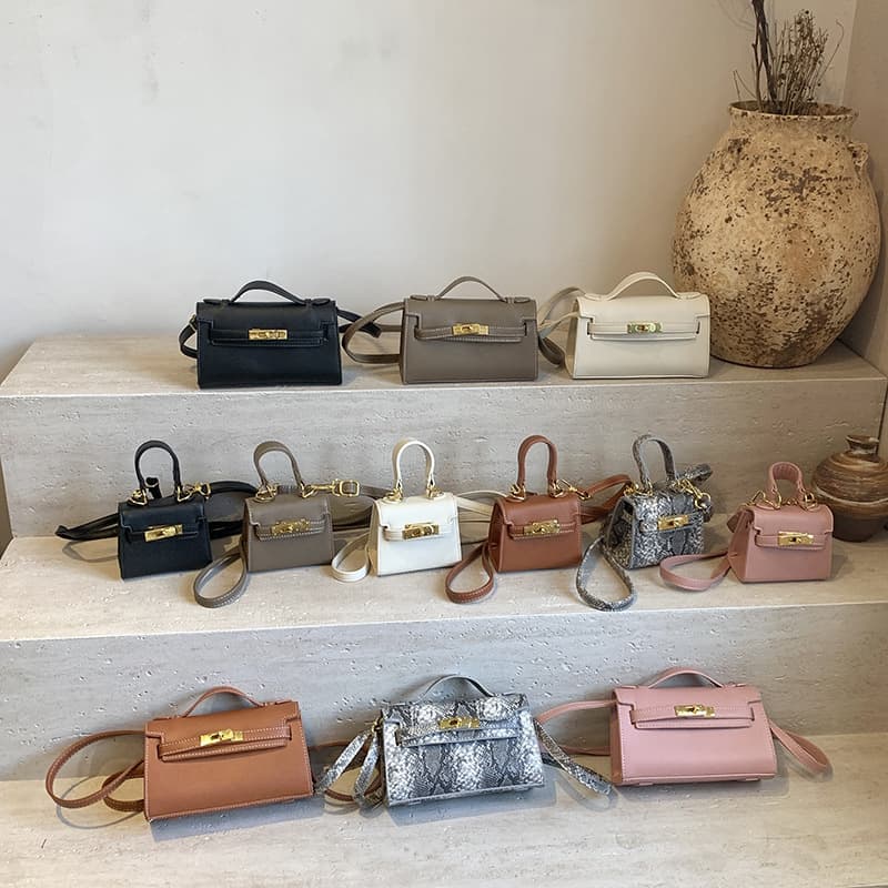 New Trendy Versatile Shoulder Bag Parent-Child Style Chic Square Bag Hong Kong Style Retro Bag Women's Handbag Crossbody Bag