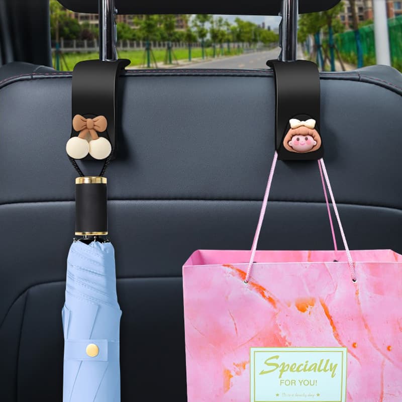 Car Rear Hook Chair Back Hook Multi-Function Car Hook Small Hook Cartoon Seat Hook